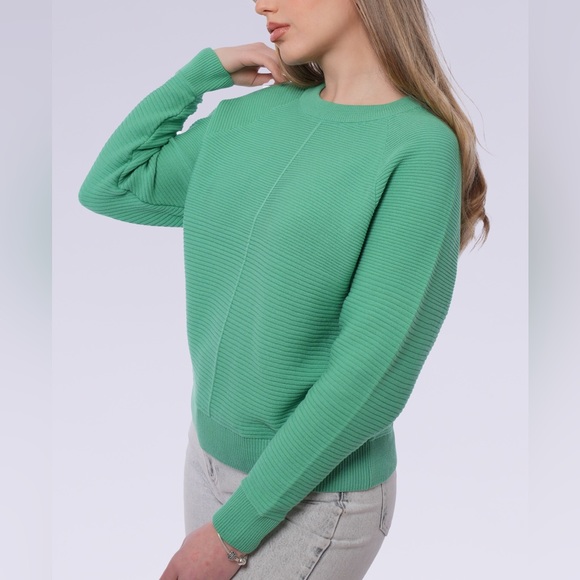 Minark Women’s Ribbed Raglan Sleeve Top Sweater - Picture 4 of 4